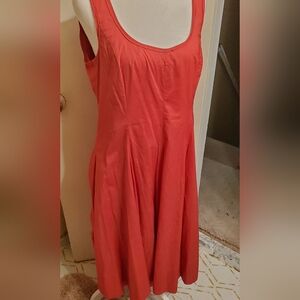 Talbots dress sz 10 coral a-line